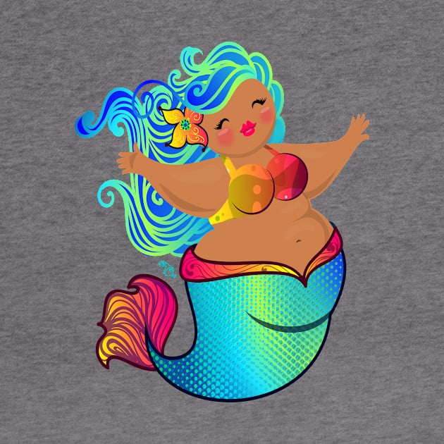 Chubby Mermaid by Toni Tees